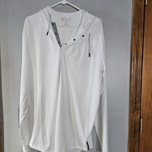 White Long Sleeve Hoodie for Men